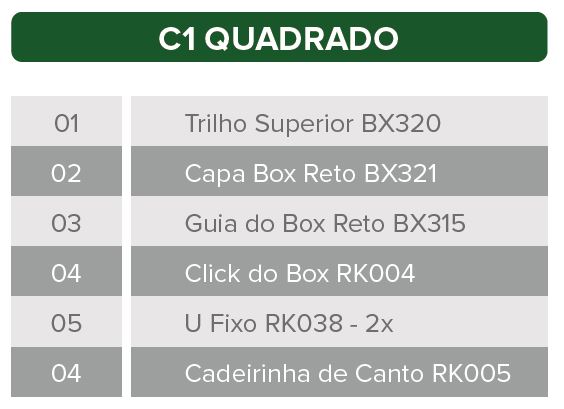 Kit Box C1 Quadrado